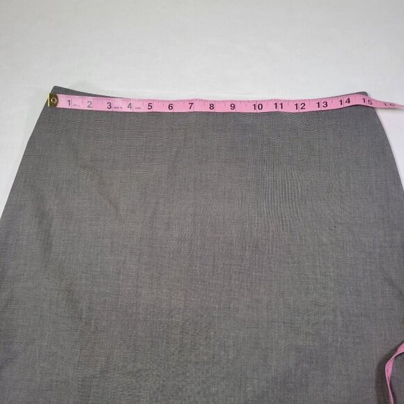 Theory Women Professional Gray Cotton Blend Mid-Length Pencil Skirt Size 8 - Picture 4 of 6